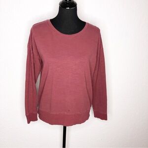 Cabi Pullover Training rust red pullover knit top size Small #8007